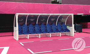 Curved Team Shelter with Superior Seats