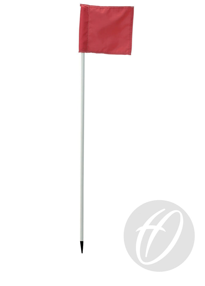 Flag Pole with Spike x4 - White 22mm Flexible PVC