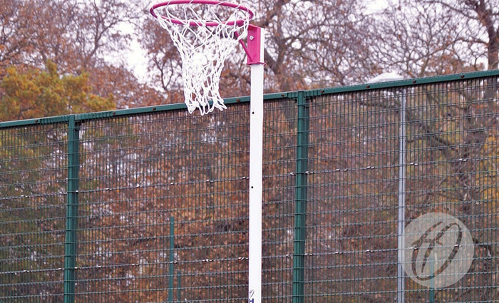 Netball Posts - 10mm Pink Ring - Socketed