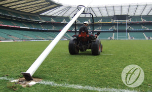 Hinged Rugby Post Assembly Roller