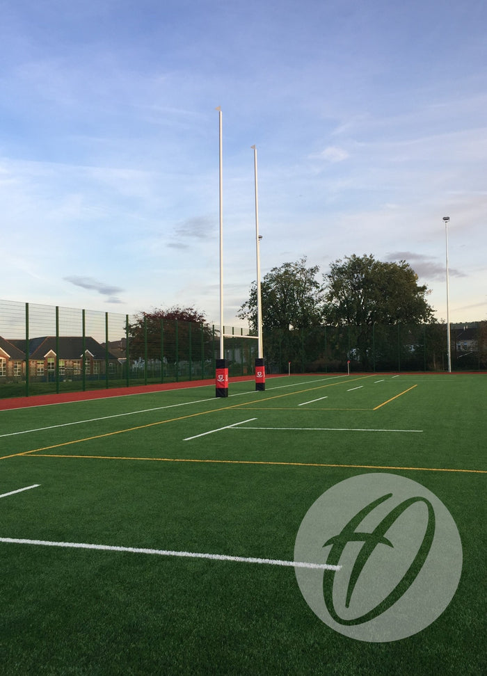 Rugby Posts - 13.5m Hinged Millennium – Grimshaw Sports Equipment